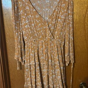 JODIFL Brown Floral Dress